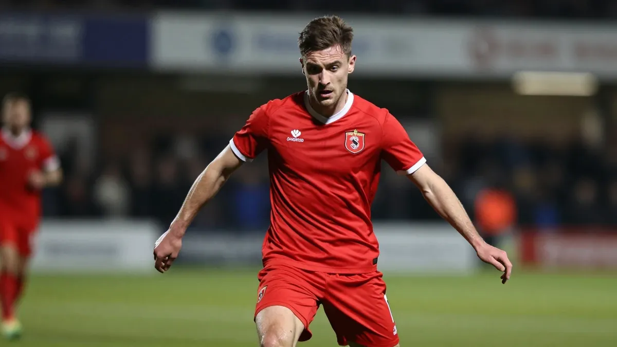 A licensed photograph from Reuters Connect captures Stevenage's Terrance Vancooten in the Sky Bet League One match...