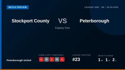 Peterborough United, 23rd in League One, travel to face ninth-placed Stockport County on Saturday, looking to build on...